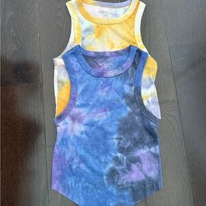Rebellious One Tie-Dye Kids Tank Tops - Blue, Purple, Yellow